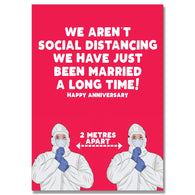 2 Metres Hazmat Anniversary Card